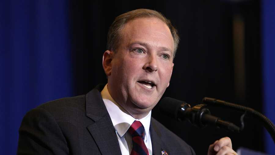 FILE - Former Rep. Lee Zeldin, R-N.Y., speaks at a rally in Concord, N.H., Jan. 19, 2024. (AP Photo/Matt Rourke, File)